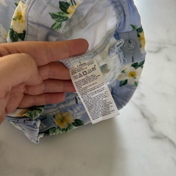 Janie and Jack Blue Floral The Daffodil Shorts Size 5 Cotton - Picture 4 of 5